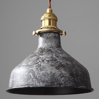 Alessio Retro Cone Äldre Rostig Yta LED Pendellampor Vit/Blå/Grön Metall Vardagsrum