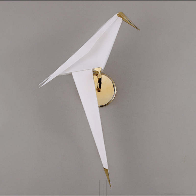 Arisha vägglampa med fågel, vintage/art déco, metall, sovrum