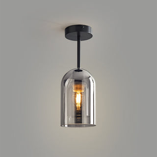 Sanna Liten Pendellampor/Taklampor Konjak/Grå Glas Vardagsrum