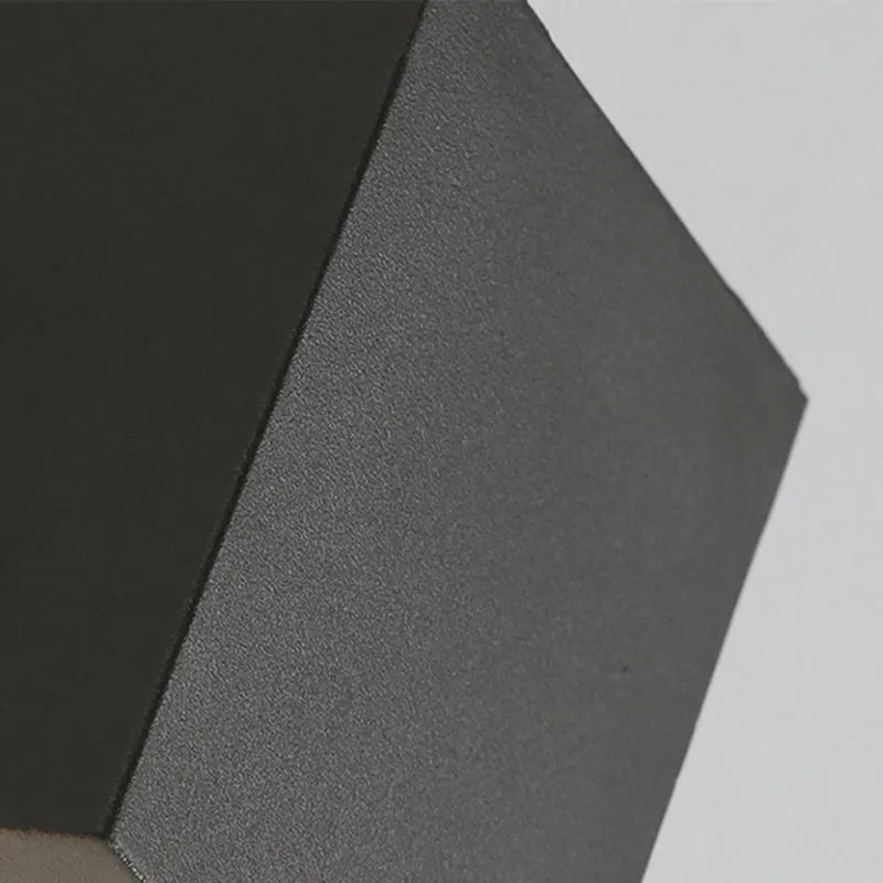 Koraq Minimalist Square Outdoor Wall Lamp, Black