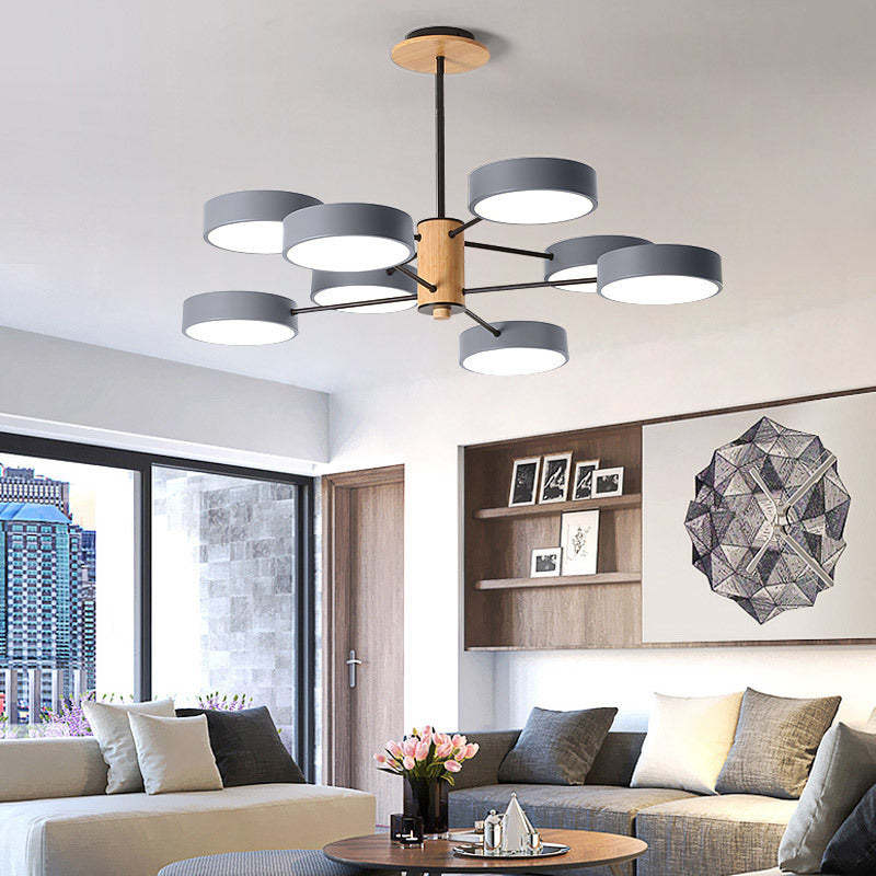 Arisha – art déco-hengiljós, hvítt/grænt/grátt, málmur/viður