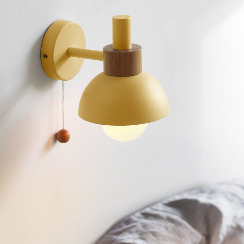 Valentina Modern LED Wall Lamp Metal Glass Bedroom White/Yellow/Pink/Green