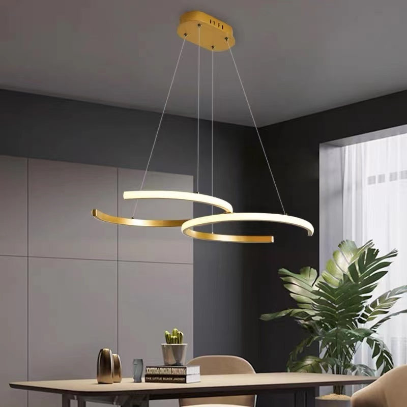 Arisha modern minimalistisk pendellampa, dubbel-C