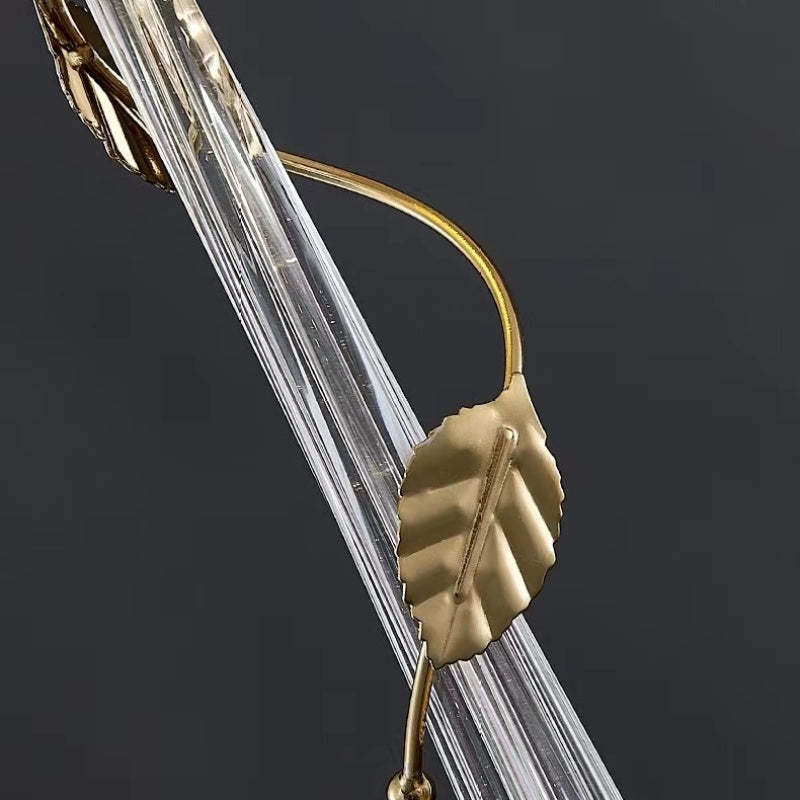 Arisha elegant blommig pendellampa i metall/glas, sovrum
