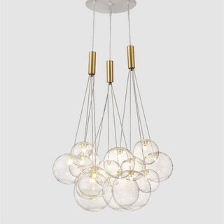 Valentina Modern LED Guld Metall Glas Pendellampa Vardagsrum Matsal