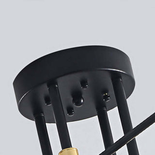 Valentina Retro Taklampa i Metall med Satellitform, Svart/Guld