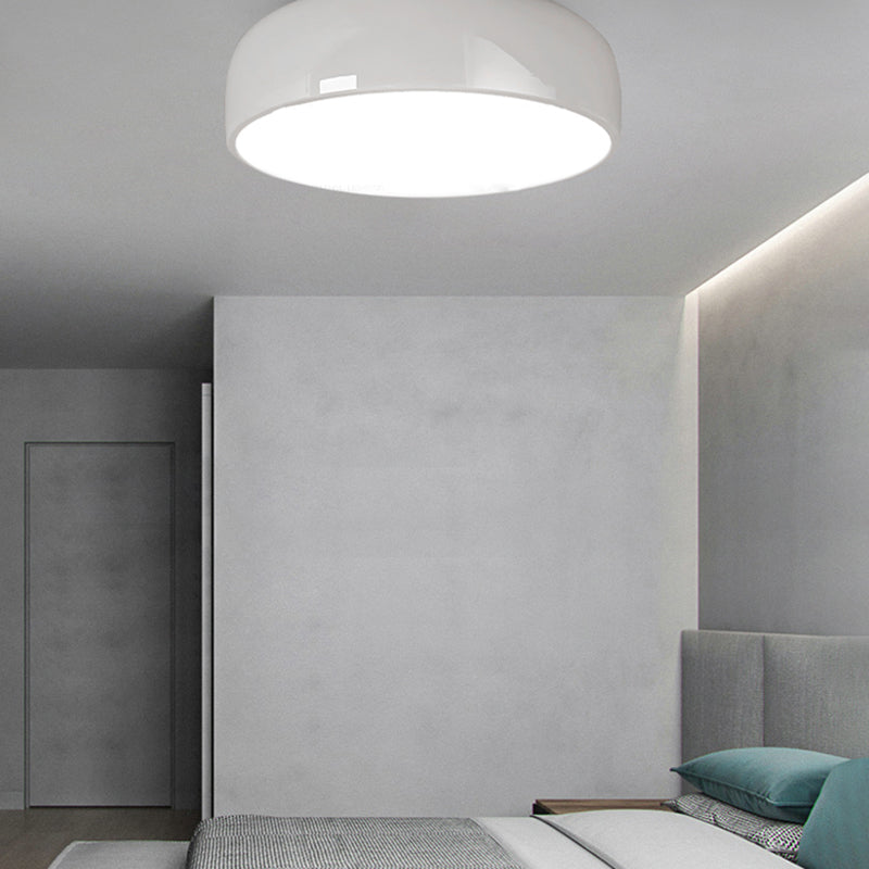 Arisha Modern Dish Shaped Metal Ceiling Light, Black/White