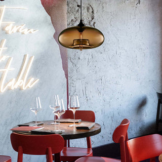Hailie Modern Brödformad Glas LED Pendellampa Sovrum Matsal