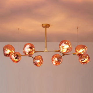 Mirza Modern Pendellampa Klot Design Guld Metall/Akryl Sovrum/Vardagsrum