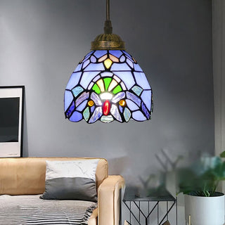 Alessio Retro LED Pendellampa Målat Glas/Metall Gul/Beige/Brunt/Khaki/Blå/Lila Vardagsrum/Sovrum