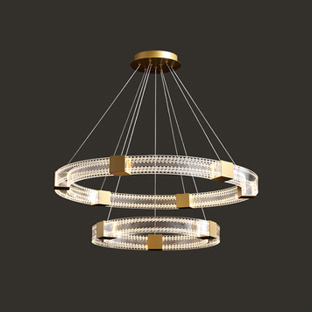 Arisha modern rund/oval pendellampa i metall, guld