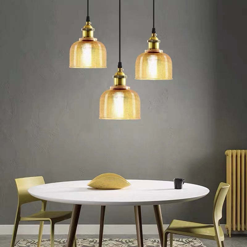 Valentina art deco-pendellamper i farvet glas