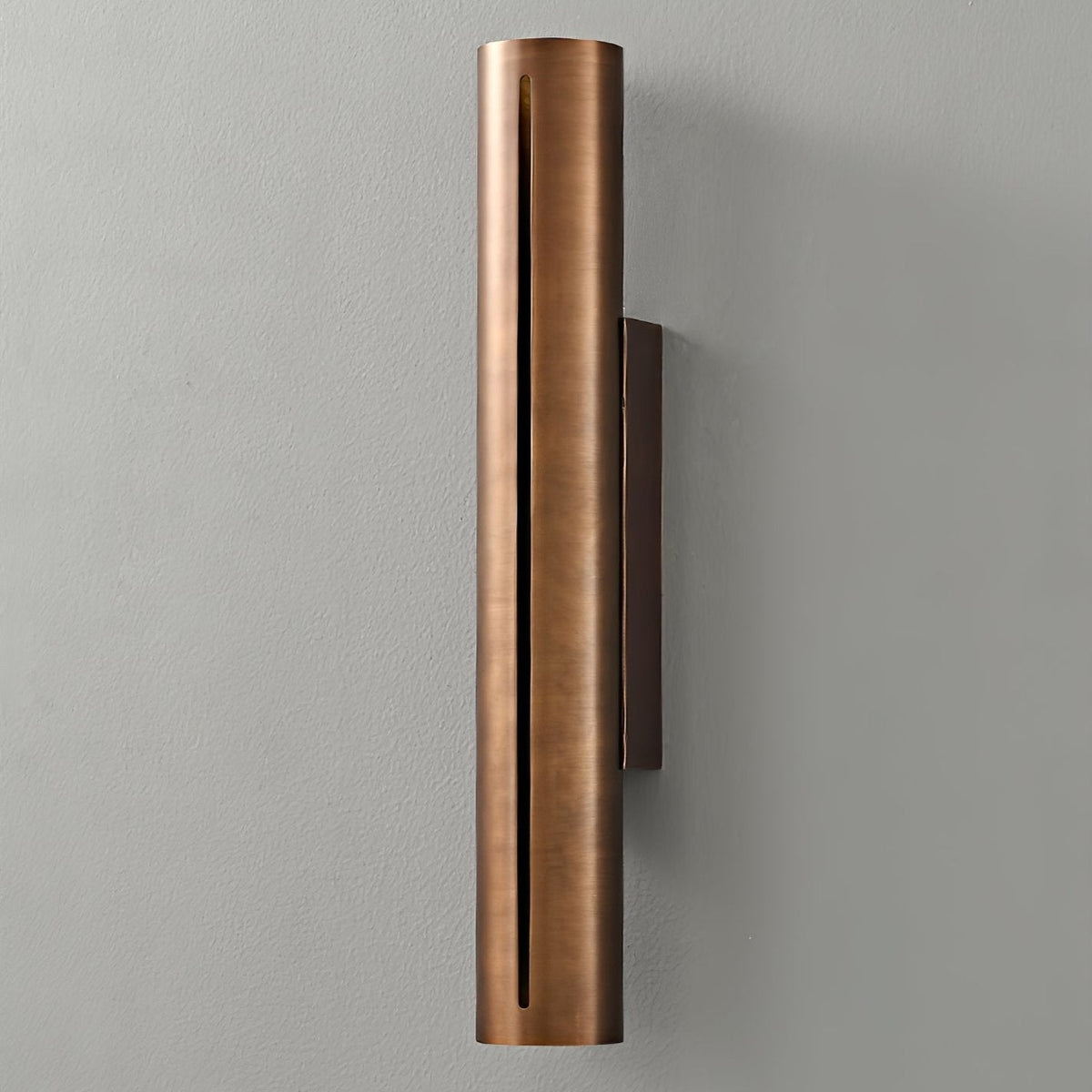 Avsilara moderne minimalistisk cylindrisk væglampe i messing
