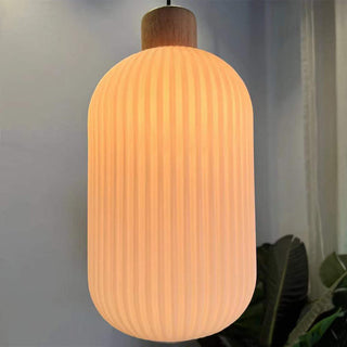 Ozawa Modern Vit Pendellampa Glas LED Trä Vardagsrum/Matsal