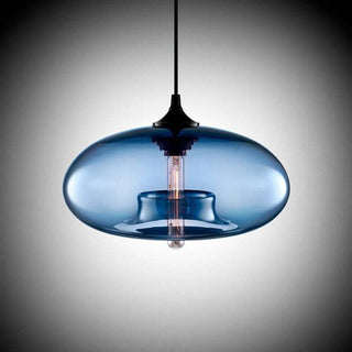 Hailie Modern Brödformad Glas LED Pendellampa Sovrum Matsal