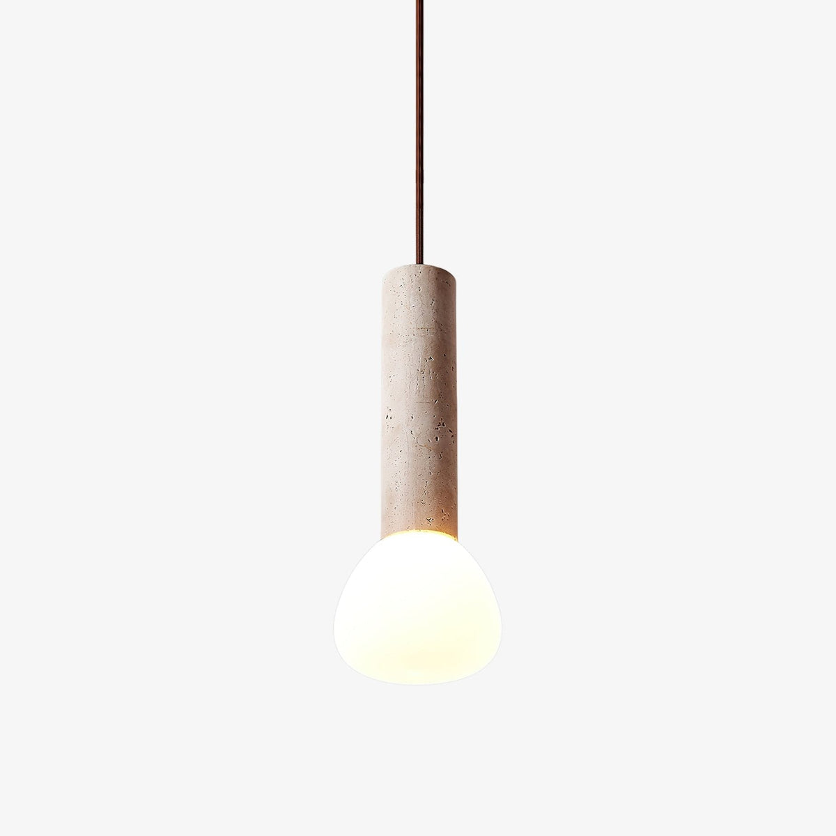Candeeiro suspenso minimalista em travertino Beia