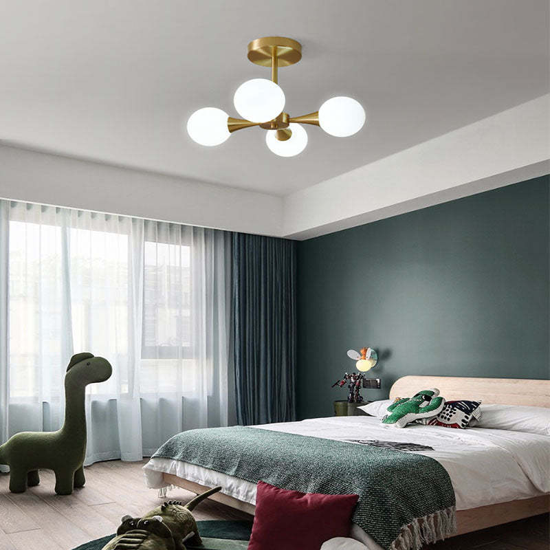 Valentina modern plafond i glas med bubbeleffekt