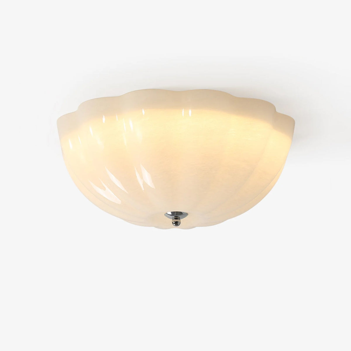 Candeeiro de teto de vidro com concha de ópala moderno minimalista Uphaara