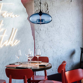 Hailie Modern Brödformad Glas LED Pendellampa Sovrum Matsal