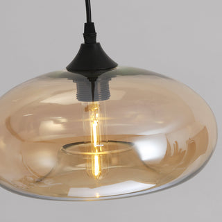 Hailie Modern Brödformad Glas LED Pendellampa Sovrum Matsal