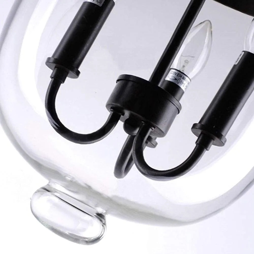 Silva Pendant Light Glass Black Industrial  LED  Living Room