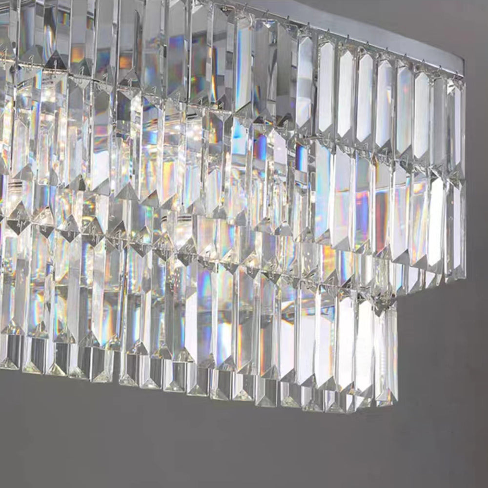 Kristy moderne art deco-LED-pendel, krystal/metal