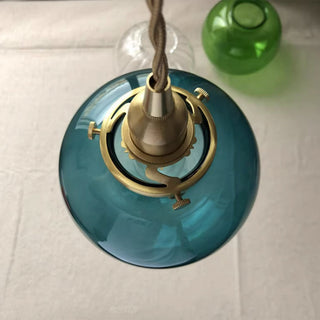 Hailie Retro Oval LED Pendellampor Glas/metall Grön/Klar/Svartgrön Matsal/Sovrum