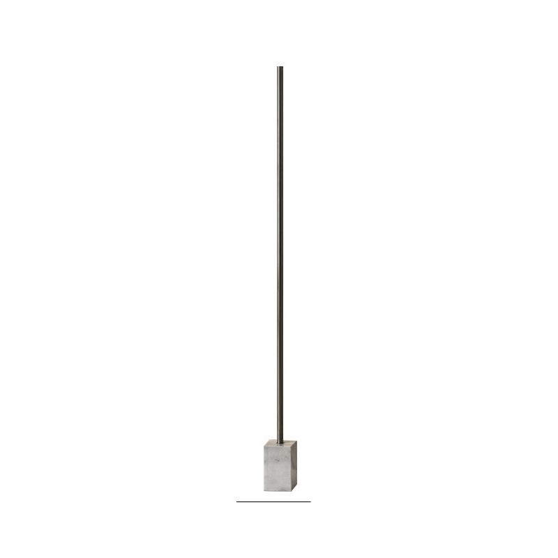 Edge minimalistinen lineaarinen lattiavalaisin, musta/kullanvärinen, metalli/marmori