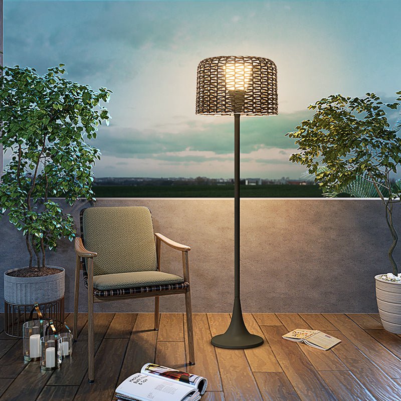 Callum Woven Solar Floor Lamp