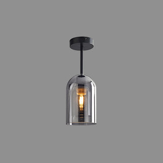 Sanna Liten Pendellampor/Taklampor Konjak/Grå Glas Vardagsrum