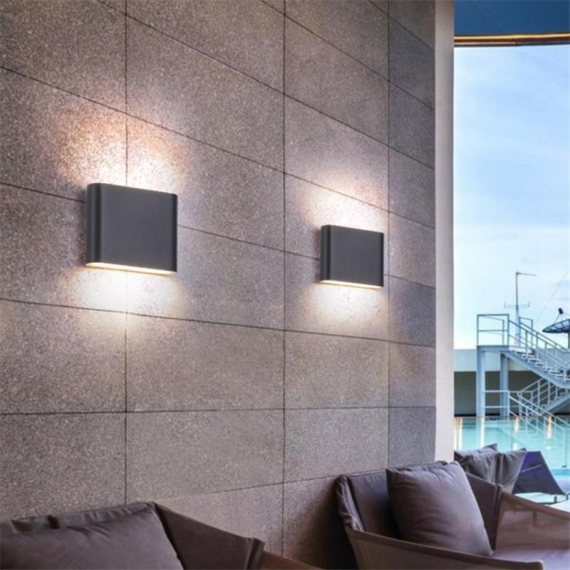 Orix Modern Rectagulart Waterproof Outdoor Wall Lamp, Black/White