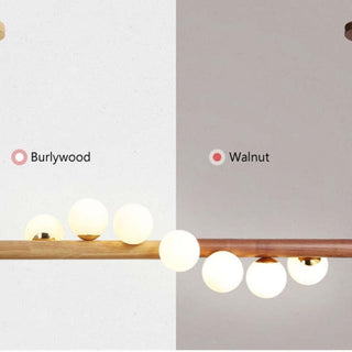 Valentina Modern Design Trä Glas LED Pendellampa Vardagsrum Matsal