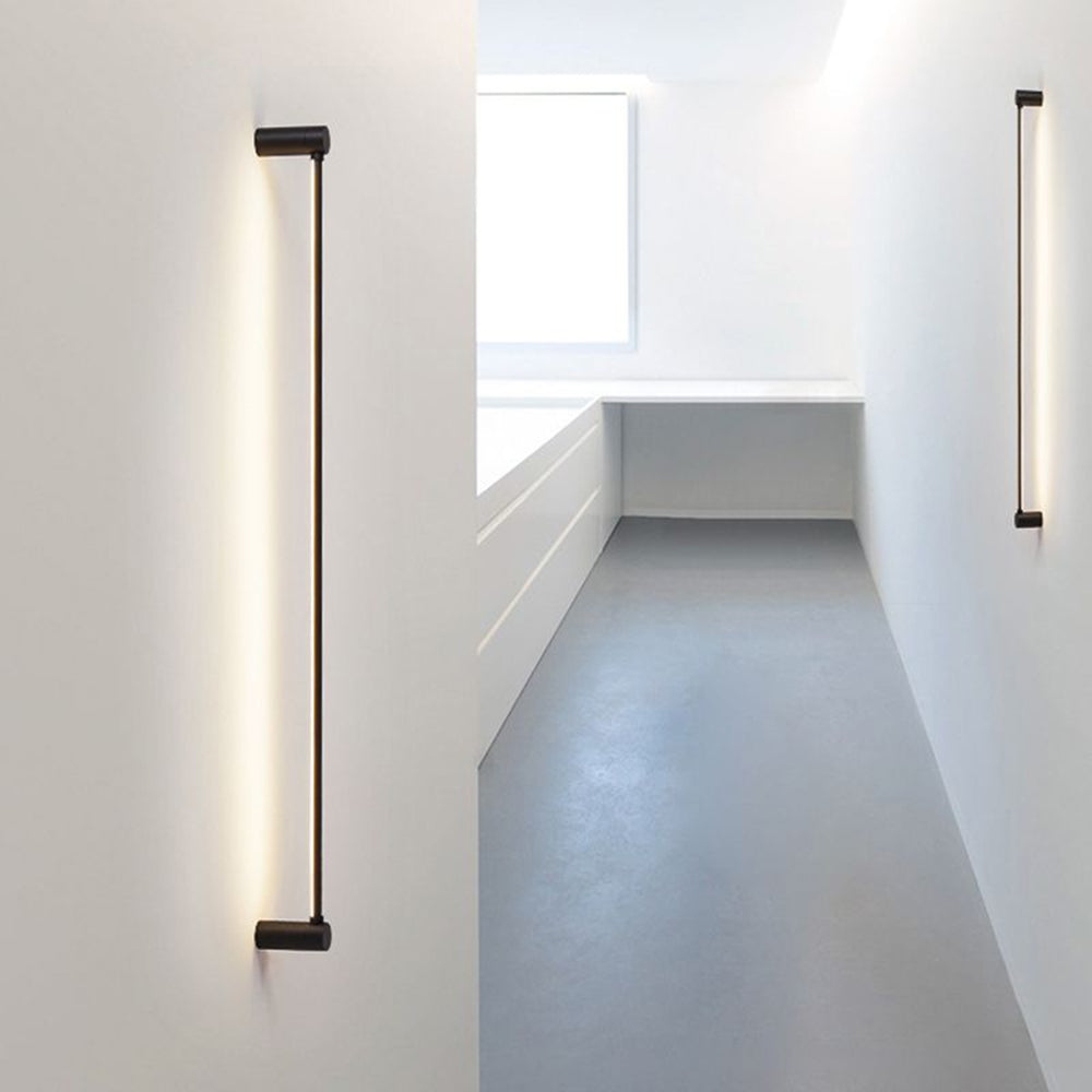 Arisha minimalistisk linjär taklampa för utanpåliggande montering, svart, hall