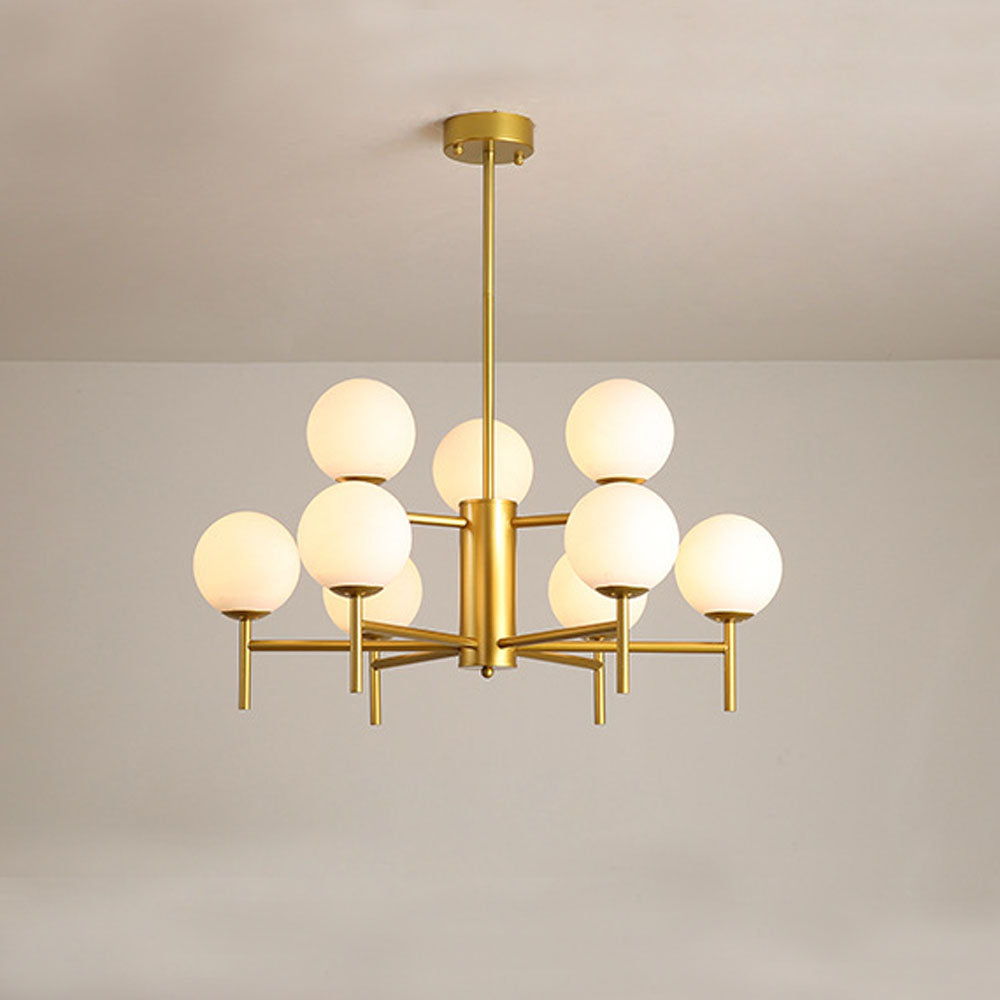 Silva-moderni pallomainen kuplavalaisin, metalli/lasi, kulta/musta