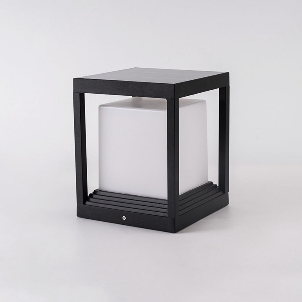 Ray Modern Rectangular Metal Outdoor Lamps, Black