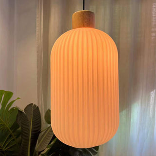 Ozawa Modern Vit Pendellampa Glas LED Trä Vardagsrum/Matsal