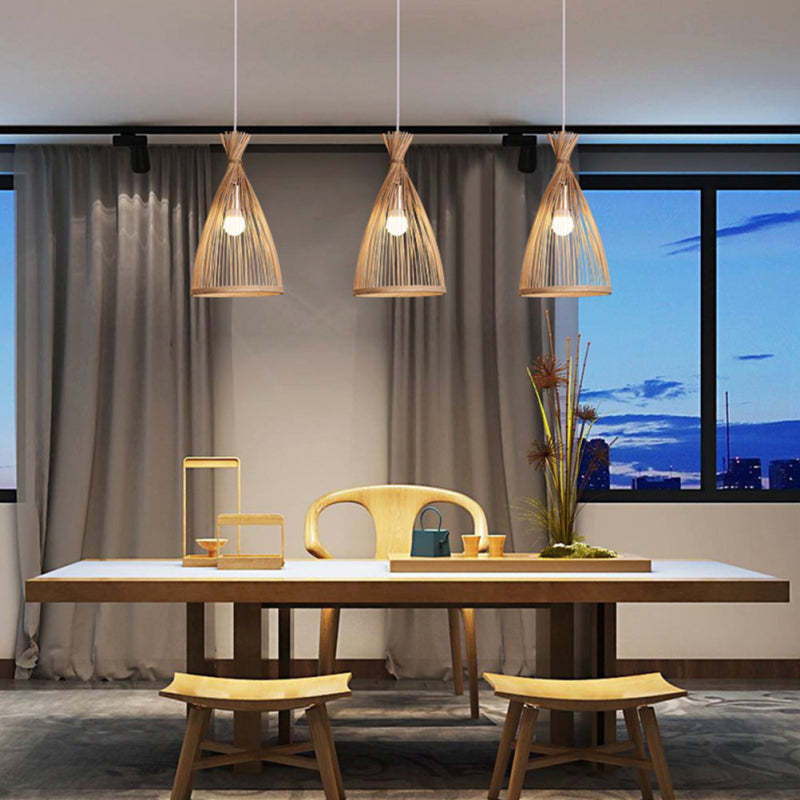 Arisha Pendant Light Rattan Modern, Hand-woven, Hotels