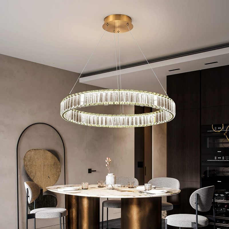Kristy elegant rund kristallkrona, transparent