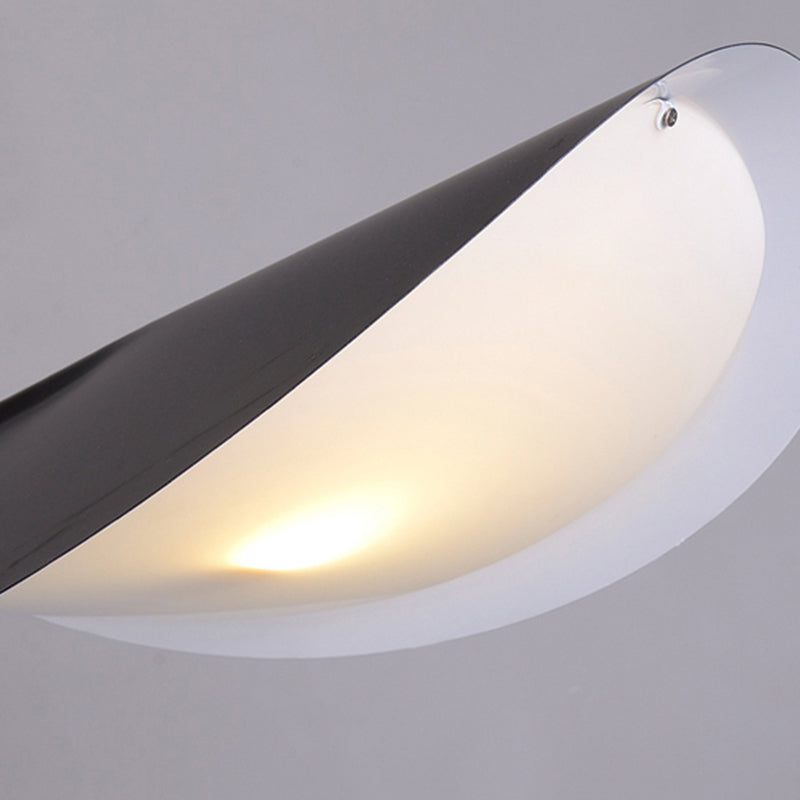 Edge moderne buet gulvlampe i metal, sort