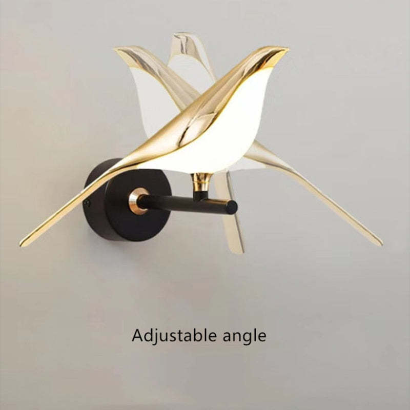 Arisha minimalistisk vägglampa i metall med skata, sovrum