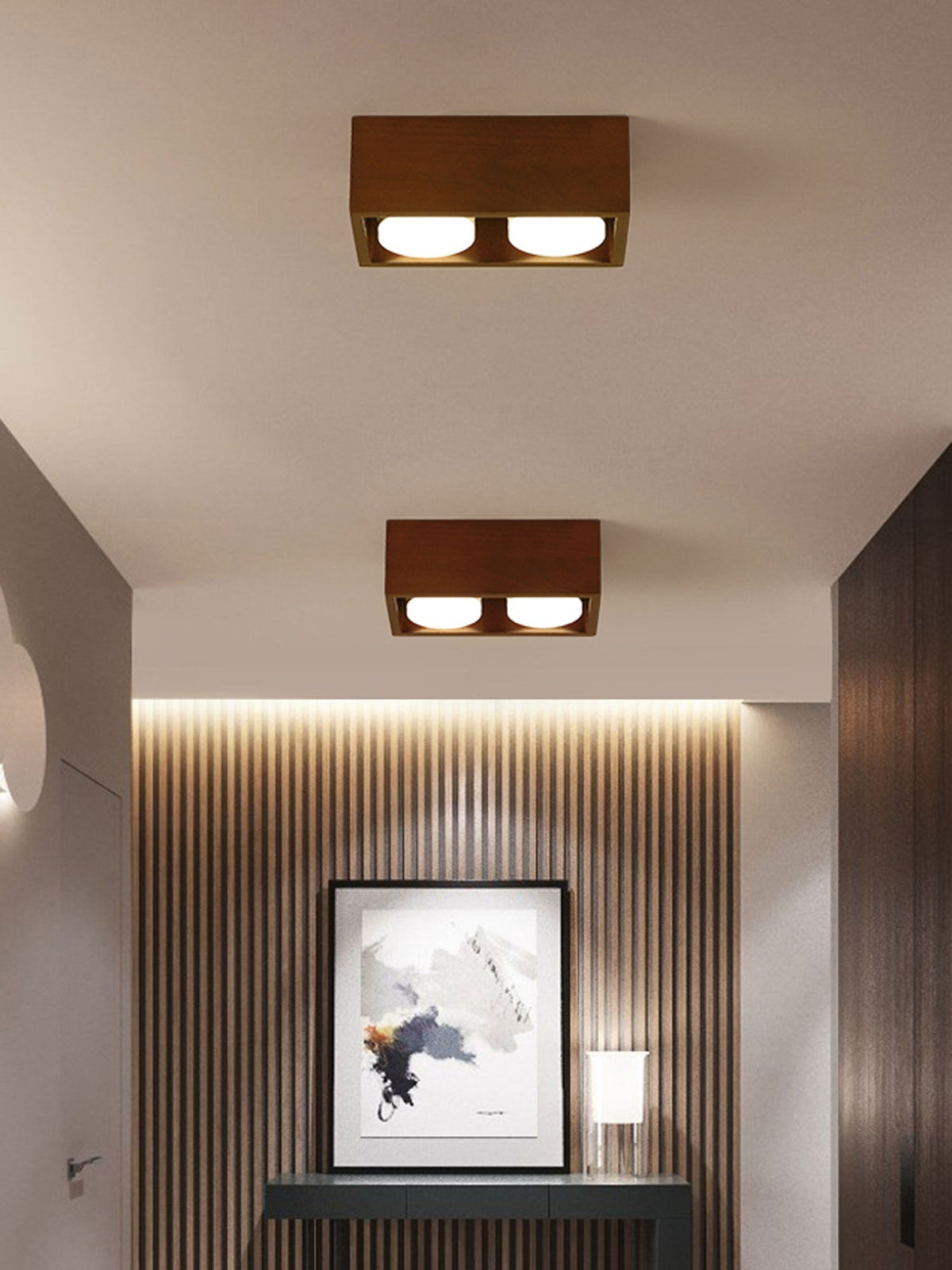 Eliza Minimalistisk loftlampe i træ