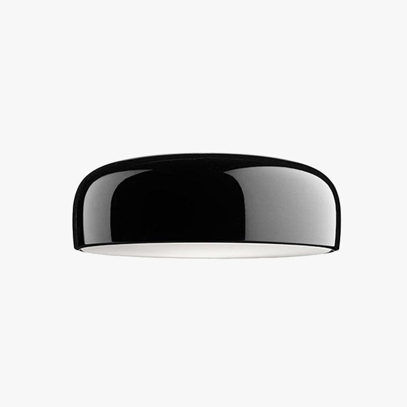 Arisha Modern Dish Shaped Metal Ceiling Light, Black/White