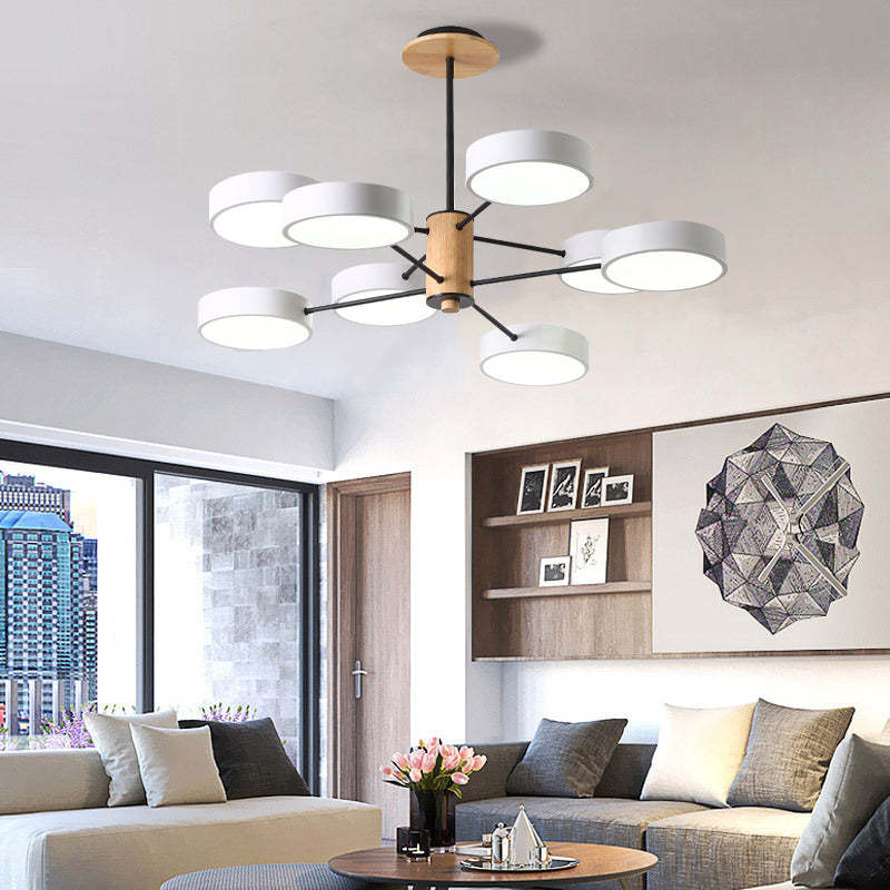 Arisha – art déco-hengiljós, hvítt/grænt/grátt, málmur/viður