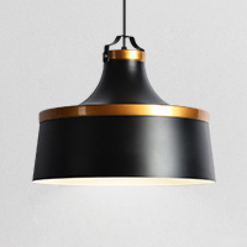 Valentina modern färgglad enkel pendellampa med metallskärm