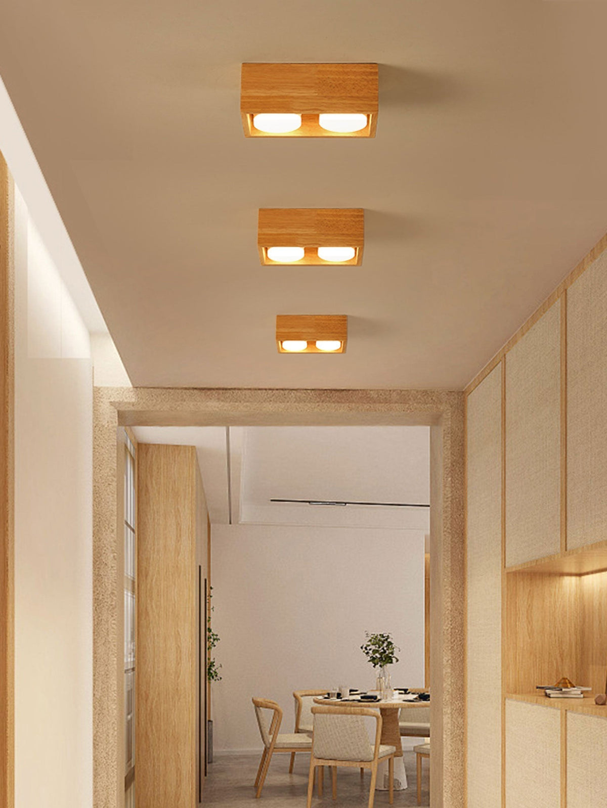 Eliza Minimalistisk loftlampe i træ