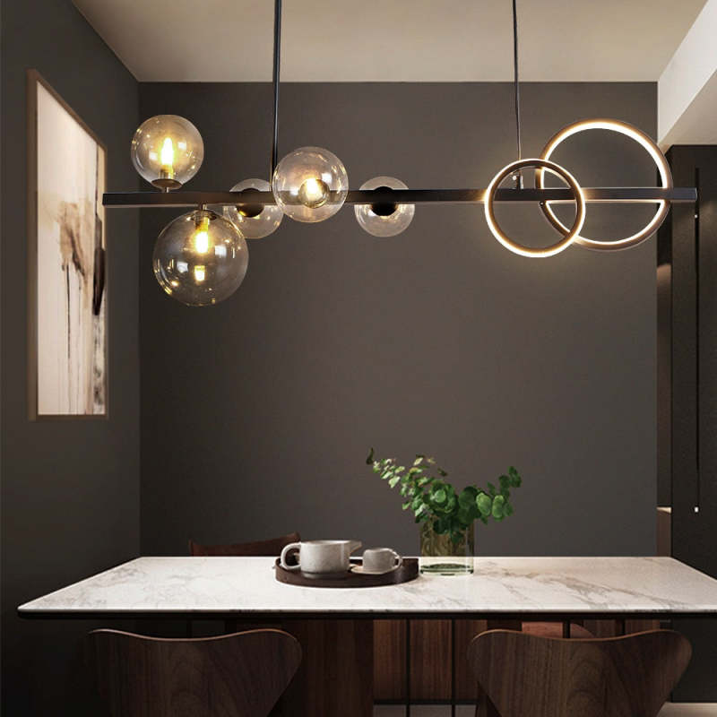 Arisha Pendant Light Bubble Circle Modern Black/Gold, Bedroom
