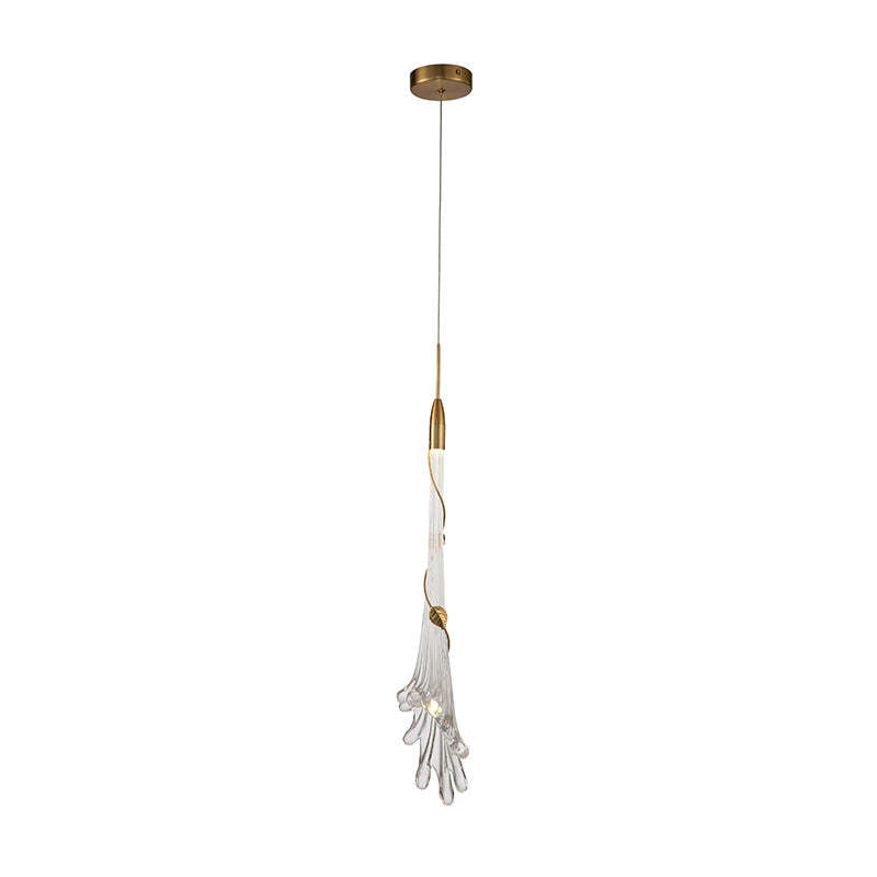 Arisha elegant blommig pendellampa i metall/glas, sovrum
