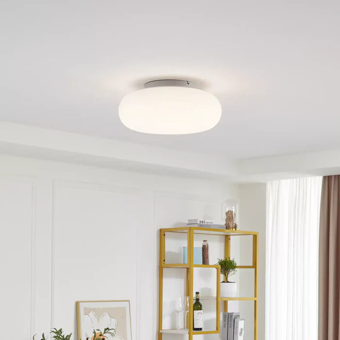Arisha Flush Mount Ceiling Light Modern, Metal/, White, Bedroom