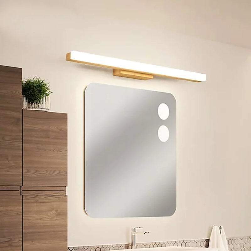 Arisha modern minimalistisk linjär vägglampa i trä, trä/valnöt