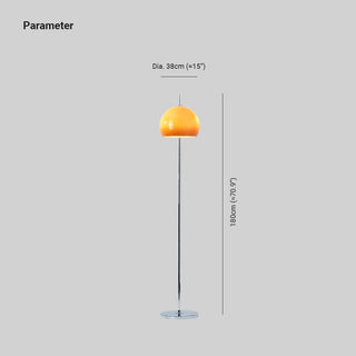 Salgado Modern Hög LED Lampskärm Golvlampa Orange Metall/Glas Vardagsrum/Sovrum